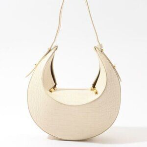 NWT | JW Pei | Rantan Croc Embossed Shoulder Bag | Cream